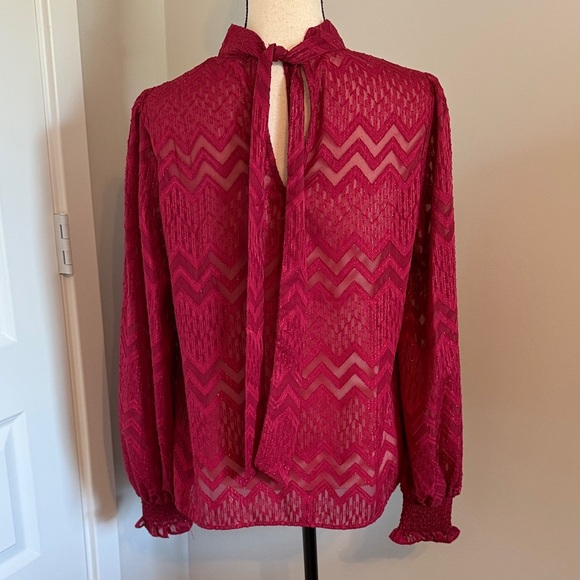 Red Lace Blouse - Picture 3 of 4